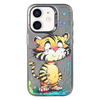 Animal Pattern Oil Painting Series PC + TPU Phone Case, For iPhone 12 Pro, For iPhone 12 mini, For iPhone 11 Pro Max