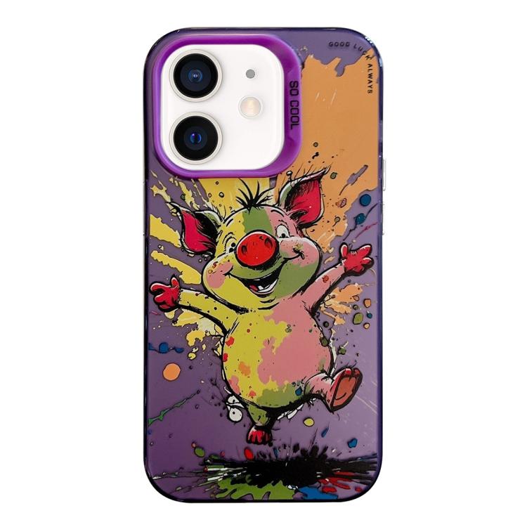 Animal Pattern Oil Painting Series PC + TPU Phone Case, For iPhone 12 Pro, For iPhone 12 mini, For iPhone 11 Pro Max