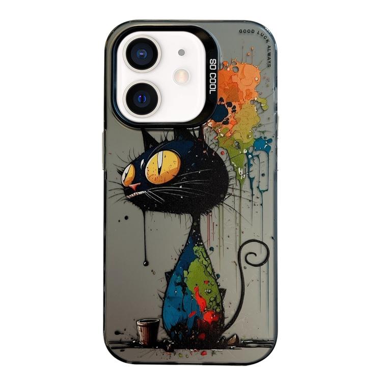 Animal Pattern Oil Painting Series PC + TPU Phone Case, For iPhone 12 Pro, For iPhone 12 mini, For iPhone 11 Pro Max
