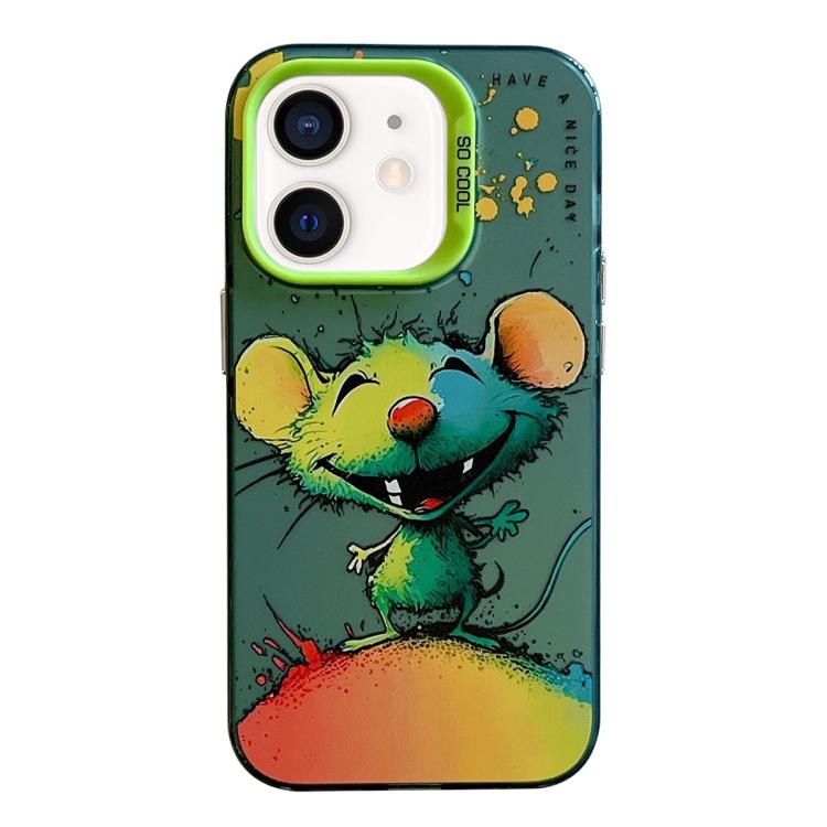 Animal Pattern Oil Painting Series PC + TPU Phone Case, For iPhone 12 Pro, For iPhone 12 mini, For iPhone 11 Pro Max