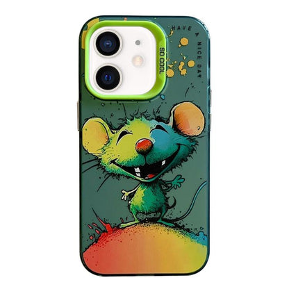 Animal Pattern Oil Painting Series PC + TPU Phone Case, For iPhone 12 Pro, For iPhone 12 mini, For iPhone 11 Pro Max