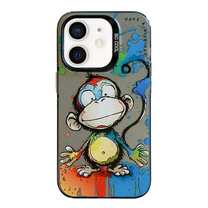 Animal Pattern Oil Painting Series PC + TPU Phone Case, For iPhone 12 Pro, For iPhone 12 mini, For iPhone 11 Pro Max