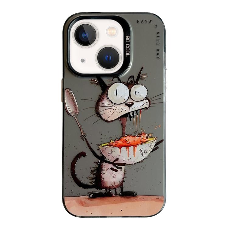 Animal Pattern Oil Painting Series PC + TPU Phone Case, For iPhone 13 mini, For iPhone 12, For iPhone 12 Pro Max