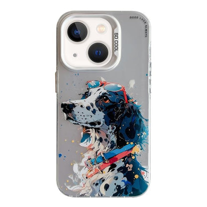 Animal Pattern Oil Painting Series PC + TPU Phone Case, For iPhone 13 mini, For iPhone 12, For iPhone 12 Pro Max