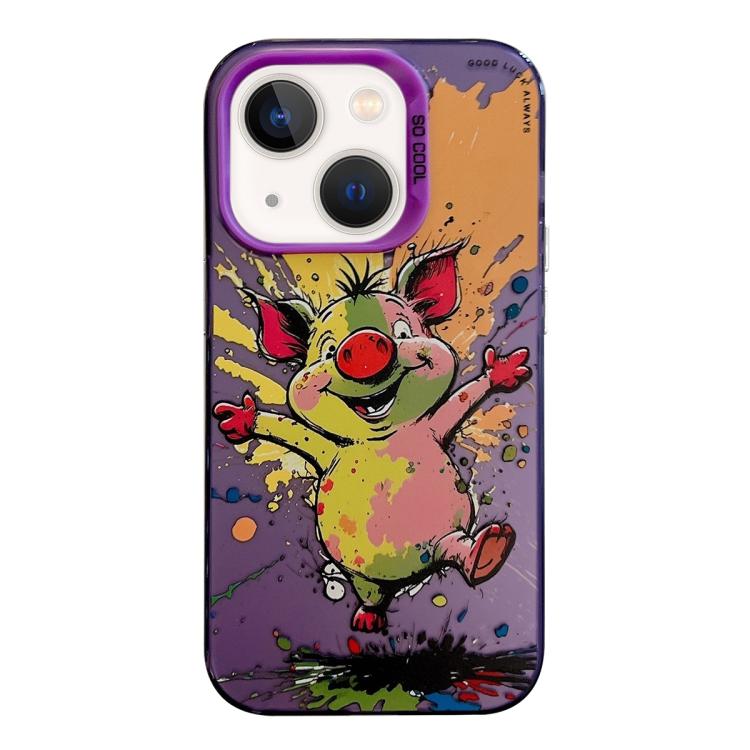Animal Pattern Oil Painting Series PC + TPU Phone Case, For iPhone 13 mini, For iPhone 12, For iPhone 12 Pro Max