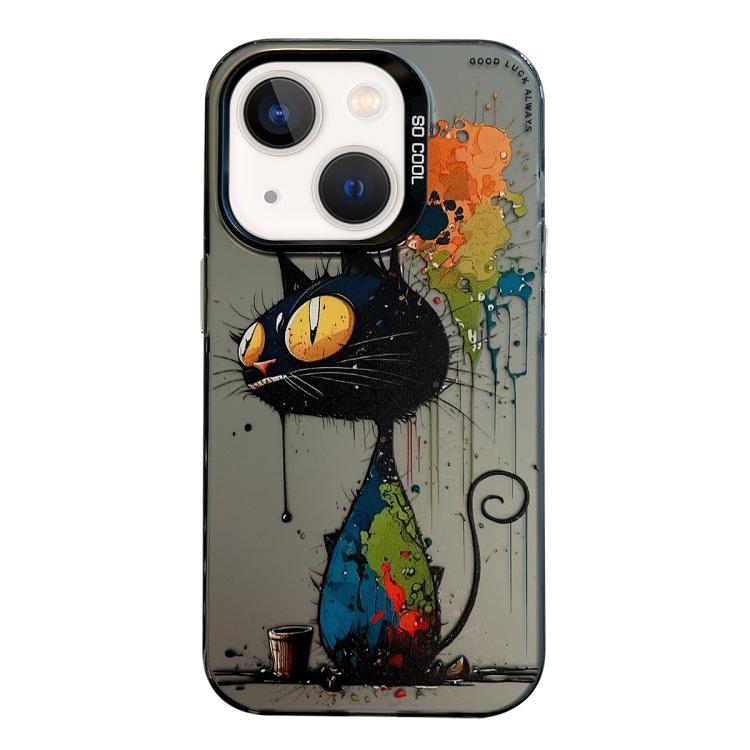 Animal Pattern Oil Painting Series PC + TPU Phone Case, For iPhone 13 mini, For iPhone 12, For iPhone 12 Pro Max