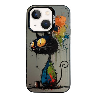 Animal Pattern Oil Painting Series PC + TPU Phone Case, For iPhone 13 mini, For iPhone 12, For iPhone 12 Pro Max
