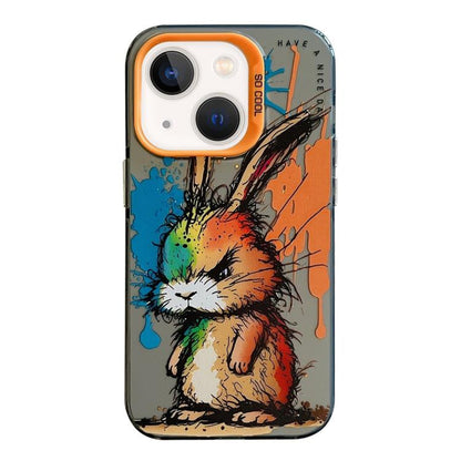 Animal Pattern Oil Painting Series PC + TPU Phone Case, For iPhone 13 mini, For iPhone 12, For iPhone 12 Pro Max