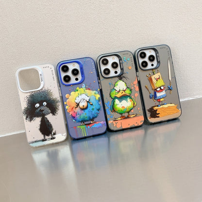 Animal Pattern Oil Painting Series PC + TPU Phone Case, For iPhone 18 Pro / 17 Pro, For iPhone 18 Pro Max/17 Pro Max, For iPhone 17e / 16e