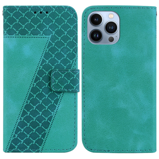 Seven-shaped Embossed Leather Phone Case, For iPhone 14 Pro Max, For iPhone SE 2022 / SE 2020 / 8 / 7, For iPhone 13 Pro Max, For iPhone 13 Pro, For iPhone 13, For iPhone 13 mini, For iPhone 12 / 12 Pro, For iPhone 12 Pro Max, For iPhone 12 mini