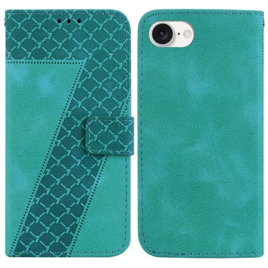 Seven-shaped Embossed Leather Phone Case, For iPhone 17e / 16e, For iPhone 17 Pro Max, For iPhone 17 Pro, For iPhone 17, For iPhone Air, For iPhone 16 Pro Max, For iPhone 16 Pro, For iPhone 16 Plus, For iPhone 16, For iPhone 15 Pro Max, For iPhone 15 P...