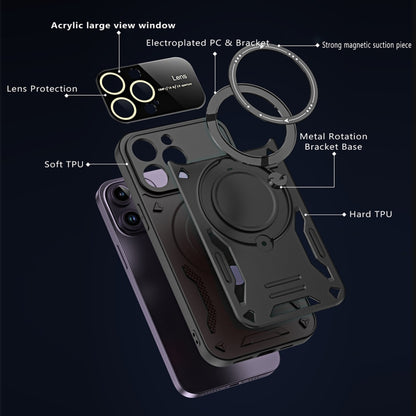 Large Window MagSafe Holder Phone Case, For iPhone 12 Pro Max, For iPhone 12 Pro, For iPhone 11 Pro Max, For iPhone 11, For iPhone 11 Pro