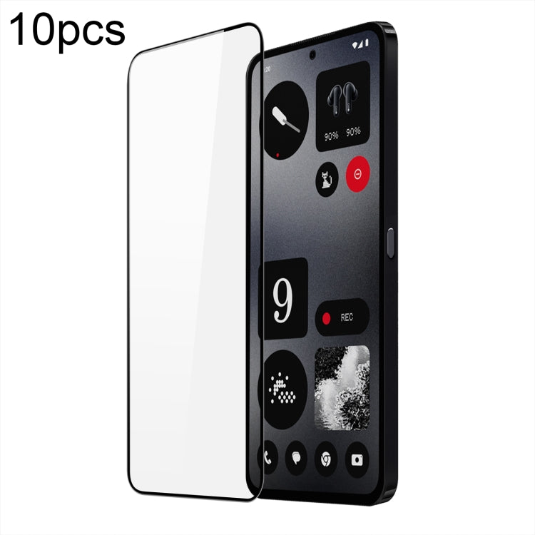 10pcs DUX DUCIS 0.33mm 9H Medium Alumina Tempered Glass Film, For Nothing Phone 4a / 4a Pro, For Nothing Phone 3a Lite, For Nothing CMF Phone 2 Pro, For Nothing Phone 3a / 3a Pro, For Nothing CMF Phone 1, For Nothing Phone 2a, For Nothing Phone 2
