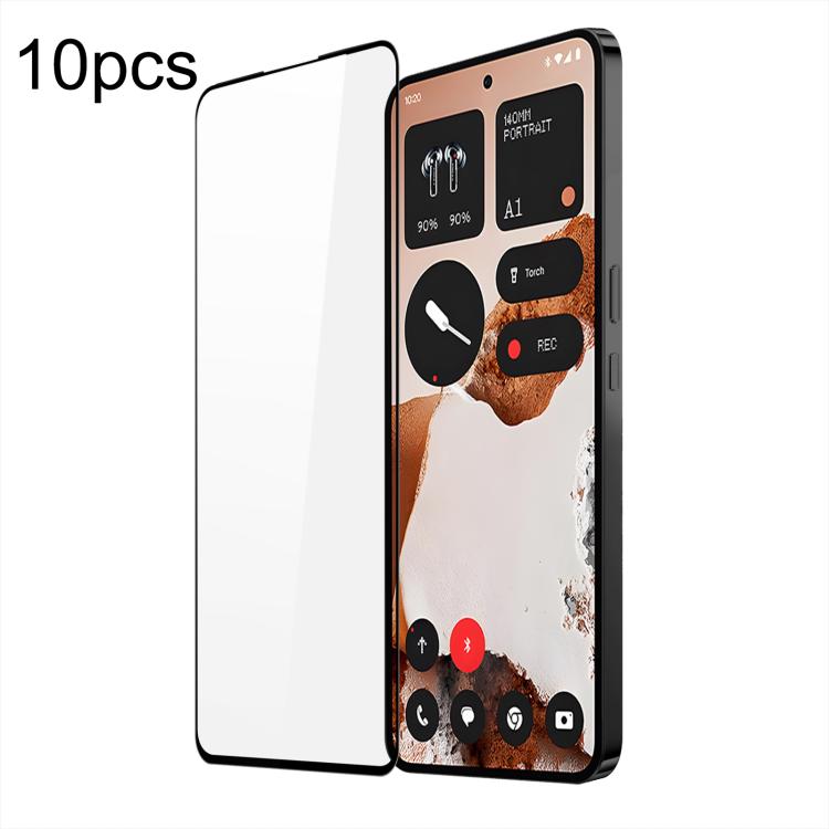 10pcs DUX DUCIS 0.33mm 9H Medium Alumina Tempered Glass Film, For Nothing Phone 4a / 4a Pro, For Nothing Phone 3a Lite, For Nothing CMF Phone 2 Pro, For Nothing Phone 3a / 3a Pro, For Nothing CMF Phone 1, For Nothing Phone 2a, For Nothing Phone 2