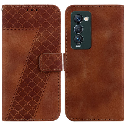Seven-shaped Embossed Leather Phone Case, For Tecno Camon 19, For Tecno Camon 19 Neo, For Tecno Pova 3/LE7, For Tecno Camon 18i, For Tecno Spark Go 2022/Spark 8C, For Tecno Spark 8 Pro, For Tecno Pova Neo/LE6, For Tecno Pop 5 LTE/BD4                   ...