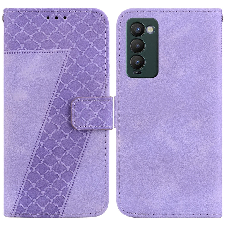 Seven-shaped Embossed Leather Phone Case, For Tecno Camon 19, For Tecno Camon 19 Neo, For Tecno Pova 3/LE7, For Tecno Camon 18i, For Tecno Spark Go 2022/Spark 8C, For Tecno Spark 8 Pro, For Tecno Pova Neo/LE6, For Tecno Pop 5 LTE/BD4                   ...