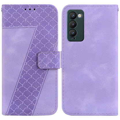 Seven-shaped Embossed Leather Phone Case, For Tecno Camon 19, For Tecno Camon 19 Neo, For Tecno Pova 3/LE7, For Tecno Camon 18i, For Tecno Spark Go 2022/Spark 8C, For Tecno Spark 8 Pro, For Tecno Pova Neo/LE6, For Tecno Pop 5 LTE/BD4                   ...