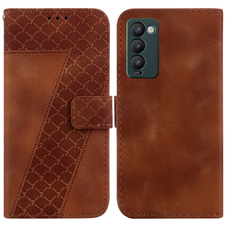Seven-shaped Embossed Leather Phone Case, For Tecno Camon 19, For Tecno Camon 19 Neo, For Tecno Pova 3/LE7, For Tecno Camon 18i, For Tecno Spark Go 2022/Spark 8C, For Tecno Spark 8 Pro, For Tecno Pova Neo/LE6, For Tecno Pop 5 LTE/BD4                   ...