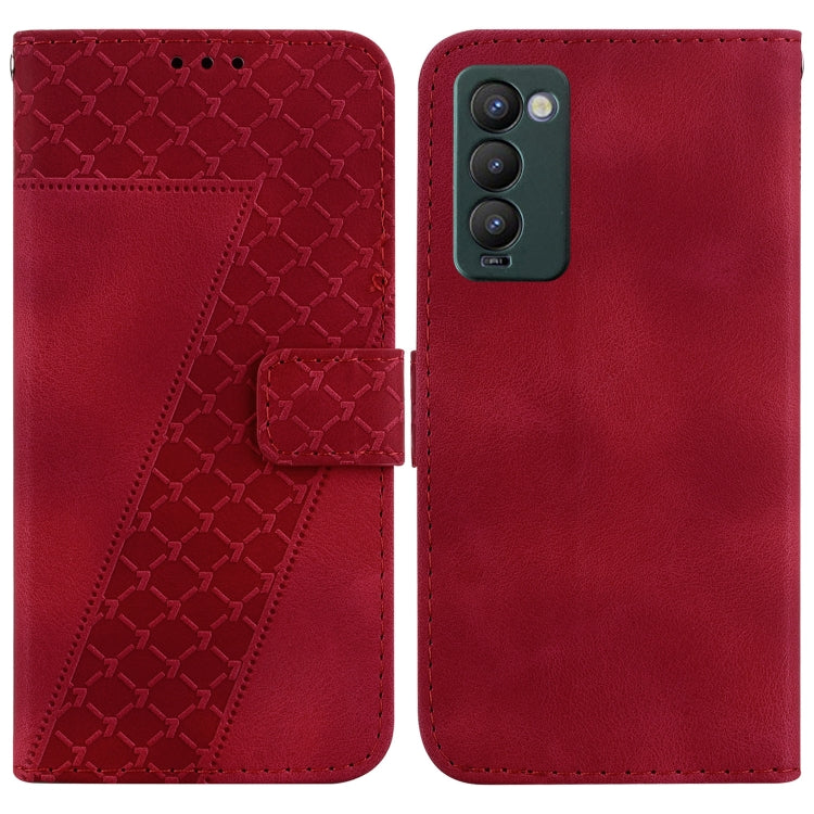 Seven-shaped Embossed Leather Phone Case, For Tecno Camon 19, For Tecno Camon 19 Neo, For Tecno Pova 3/LE7, For Tecno Camon 18i, For Tecno Spark Go 2022/Spark 8C, For Tecno Spark 8 Pro, For Tecno Pova Neo/LE6, For Tecno Pop 5 LTE/BD4                   ...