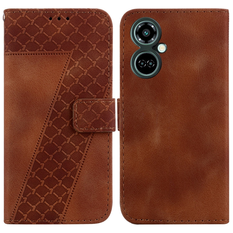 Seven-shaped Embossed Leather Phone Case, For Tecno Pova 5 Pro, For Tecno Pova Neo 3, For Tecno Pova 5, For Tecno Camon 20 Premier 5G, For Tecno Camon 20 Pro 5G, For Tecno Camon 20 Pro 4G/Camon 20, For Tecno Spark 10 5G, For Tecno Spark 10 4G/Spark 10C...