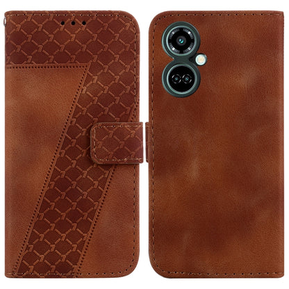 Seven-shaped Embossed Leather Phone Case, For Tecno Pova 5 Pro, For Tecno Pova Neo 3, For Tecno Pova 5, For Tecno Camon 20 Premier 5G, For Tecno Camon 20 Pro 5G, For Tecno Camon 20 Pro 4G/Camon 20, For Tecno Spark 10 5G, For Tecno Spark 10 4G/Spark 10C...