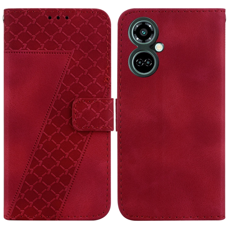Seven-shaped Embossed Leather Phone Case, For Tecno Pova 5 Pro, For Tecno Pova Neo 3, For Tecno Pova 5, For Tecno Camon 20 Premier 5G, For Tecno Camon 20 Pro 5G, For Tecno Camon 20 Pro 4G/Camon 20, For Tecno Spark 10 5G, For Tecno Spark 10 4G/Spark 10C...