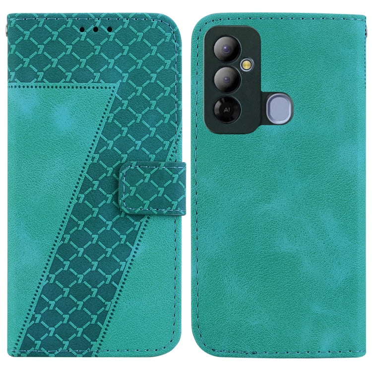 Seven-shaped Embossed Leather Phone Case, For Tecno Pova 5 Pro, For Tecno Pova Neo 3, For Tecno Pova 5, For Tecno Camon 20 Premier 5G, For Tecno Camon 20 Pro 5G, For Tecno Camon 20 Pro 4G/Camon 20, For Tecno Spark 10 5G, For Tecno Spark 10 4G/Spark 10C...