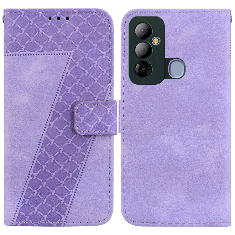 Seven-shaped Embossed Leather Phone Case, For Tecno Pova 5 Pro, For Tecno Pova Neo 3, For Tecno Pova 5, For Tecno Camon 20 Premier 5G, For Tecno Camon 20 Pro 5G, For Tecno Camon 20 Pro 4G/Camon 20, For Tecno Spark 10 5G, For Tecno Spark 10 4G/Spark 10C...