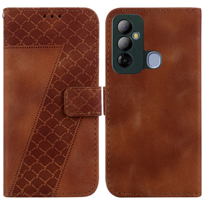 Seven-shaped Embossed Leather Phone Case, For Tecno Pova 5 Pro, For Tecno Pova Neo 3, For Tecno Pova 5, For Tecno Camon 20 Premier 5G, For Tecno Camon 20 Pro 5G, For Tecno Camon 20 Pro 4G/Camon 20, For Tecno Spark 10 5G, For Tecno Spark 10 4G/Spark 10C...