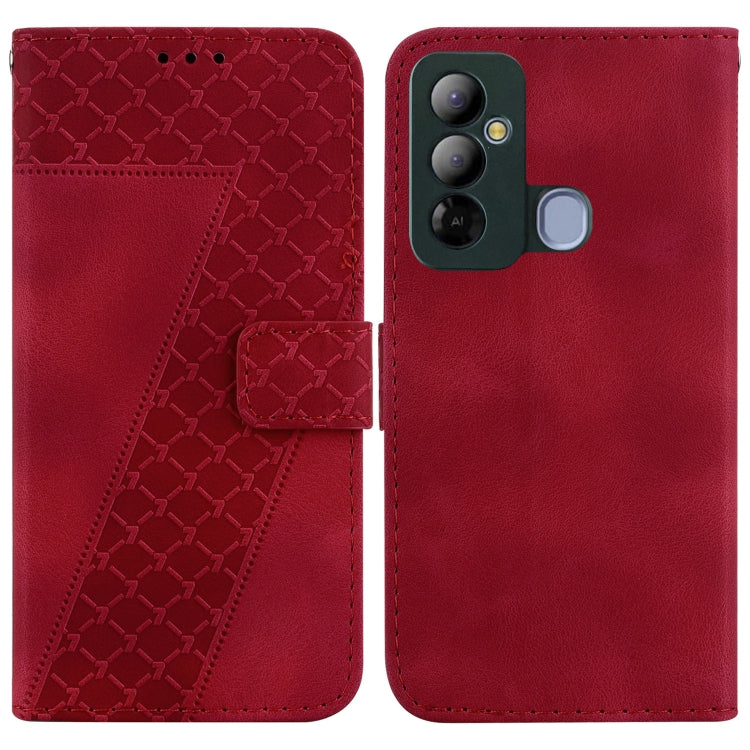 Seven-shaped Embossed Leather Phone Case, For Tecno Pova 5 Pro, For Tecno Pova Neo 3, For Tecno Pova 5, For Tecno Camon 20 Premier 5G, For Tecno Camon 20 Pro 5G, For Tecno Camon 20 Pro 4G/Camon 20, For Tecno Spark 10 5G, For Tecno Spark 10 4G/Spark 10C...