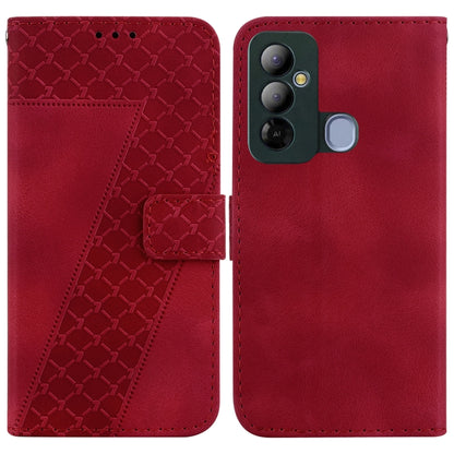 Seven-shaped Embossed Leather Phone Case, For Tecno Pova 5 Pro, For Tecno Pova Neo 3, For Tecno Pova 5, For Tecno Camon 20 Premier 5G, For Tecno Camon 20 Pro 5G, For Tecno Camon 20 Pro 4G/Camon 20, For Tecno Spark 10 5G, For Tecno Spark 10 4G/Spark 10C...