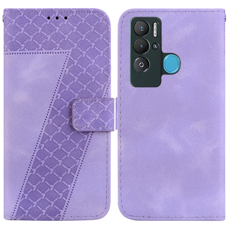 Seven-shaped Embossed Leather Phone Case, For Tecno Camon 19, For Tecno Camon 19 Neo, For Tecno Pova 3/LE7, For Tecno Camon 18i, For Tecno Spark Go 2022/Spark 8C, For Tecno Spark 8 Pro, For Tecno Pova Neo/LE6, For Tecno Pop 5 LTE/BD4                   ...