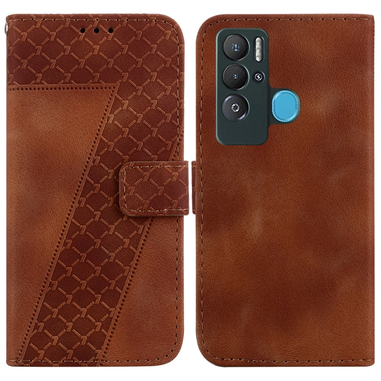 Seven-shaped Embossed Leather Phone Case, For Tecno Camon 19, For Tecno Camon 19 Neo, For Tecno Pova 3/LE7, For Tecno Camon 18i, For Tecno Spark Go 2022/Spark 8C, For Tecno Spark 8 Pro, For Tecno Pova Neo/LE6, For Tecno Pop 5 LTE/BD4                   ...