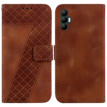 Seven-shaped Embossed Leather Phone Case, For Tecno Camon 19, For Tecno Camon 19 Neo, For Tecno Pova 3/LE7, For Tecno Camon 18i, For Tecno Spark Go 2022/Spark 8C, For Tecno Spark 8 Pro, For Tecno Pova Neo/LE6, For Tecno Pop 5 LTE/BD4                   ...