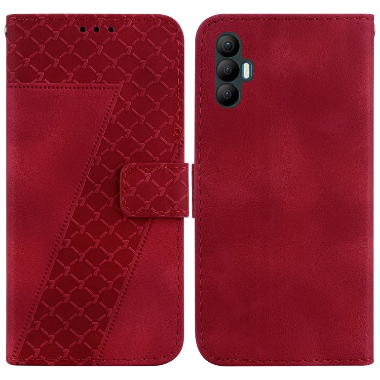 Seven-shaped Embossed Leather Phone Case, For Tecno Camon 19, For Tecno Camon 19 Neo, For Tecno Pova 3/LE7, For Tecno Camon 18i, For Tecno Spark Go 2022/Spark 8C, For Tecno Spark 8 Pro, For Tecno Pova Neo/LE6, For Tecno Pop 5 LTE/BD4                   ...