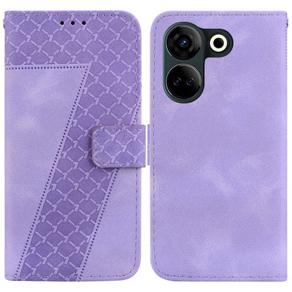 Seven-shaped Embossed Leather Phone Case, For Tecno Pova 5 Pro, For Tecno Pova Neo 3, For Tecno Pova 5, For Tecno Camon 20 Premier 5G, For Tecno Camon 20 Pro 5G, For Tecno Camon 20 Pro 4G/Camon 20, For Tecno Spark 10 5G, For Tecno Spark 10 4G/Spark 10C...