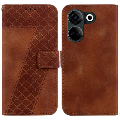 Seven-shaped Embossed Leather Phone Case, For Tecno Pova 5 Pro, For Tecno Pova Neo 3, For Tecno Pova 5, For Tecno Camon 20 Premier 5G, For Tecno Camon 20 Pro 5G, For Tecno Camon 20 Pro 4G/Camon 20, For Tecno Spark 10 5G, For Tecno Spark 10 4G/Spark 10C...