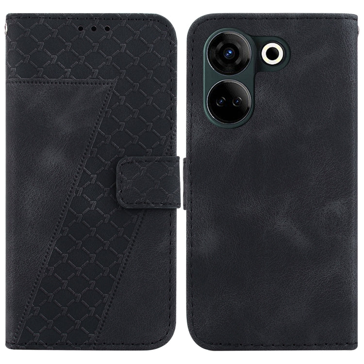 Seven-shaped Embossed Leather Phone Case, For Tecno Pova 5 Pro, For Tecno Pova Neo 3, For Tecno Pova 5, For Tecno Camon 20 Premier 5G, For Tecno Camon 20 Pro 5G, For Tecno Camon 20 Pro 4G/Camon 20, For Tecno Spark 10 5G, For Tecno Spark 10 4G/Spark 10C...