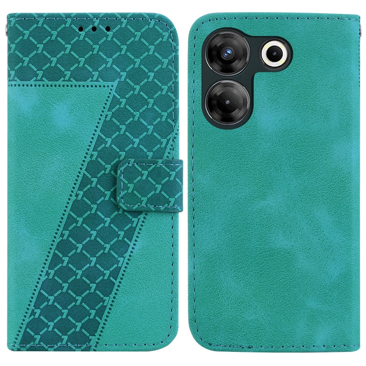 Seven-shaped Embossed Leather Phone Case, For Tecno Pova 5 Pro, For Tecno Pova Neo 3, For Tecno Pova 5, For Tecno Camon 20 Premier 5G, For Tecno Camon 20 Pro 5G, For Tecno Camon 20 Pro 4G/Camon 20, For Tecno Spark 10 5G, For Tecno Spark 10 4G/Spark 10C...