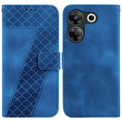 Seven-shaped Embossed Leather Phone Case, For Tecno Pova 5 Pro, For Tecno Pova Neo 3, For Tecno Pova 5, For Tecno Camon 20 Premier 5G, For Tecno Camon 20 Pro 5G, For Tecno Camon 20 Pro 4G/Camon 20, For Tecno Spark 10 5G, For Tecno Spark 10 4G/Spark 10C...