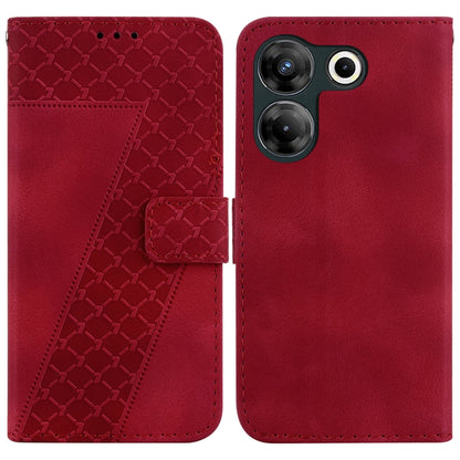 Seven-shaped Embossed Leather Phone Case, For Tecno Pova 5 Pro, For Tecno Pova Neo 3, For Tecno Pova 5, For Tecno Camon 20 Premier 5G, For Tecno Camon 20 Pro 5G, For Tecno Camon 20 Pro 4G/Camon 20, For Tecno Spark 10 5G, For Tecno Spark 10 4G/Spark 10C...