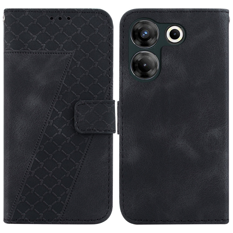 Seven-shaped Embossed Leather Phone Case, For Tecno Pova 5 Pro, For Tecno Pova Neo 3, For Tecno Pova 5, For Tecno Camon 20 Premier 5G, For Tecno Camon 20 Pro 5G, For Tecno Camon 20 Pro 4G/Camon 20, For Tecno Spark 10 5G, For Tecno Spark 10 4G/Spark 10C...