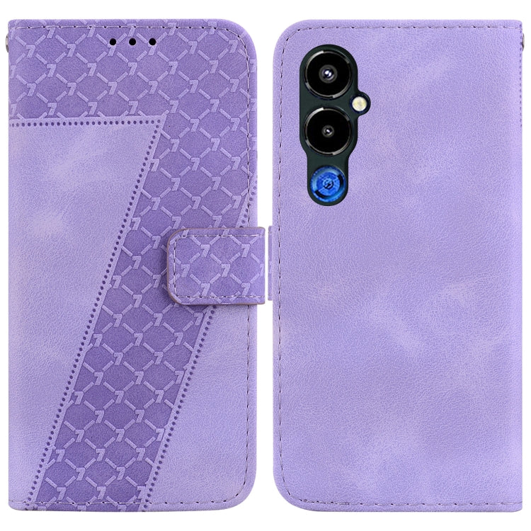 Seven-shaped Embossed Leather Phone Case, For Tecno Pova 5 Pro, For Tecno Pova Neo 3, For Tecno Pova 5, For Tecno Camon 20 Premier 5G, For Tecno Camon 20 Pro 5G, For Tecno Camon 20 Pro 4G/Camon 20, For Tecno Spark 10 5G, For Tecno Spark 10 4G/Spark 10C...