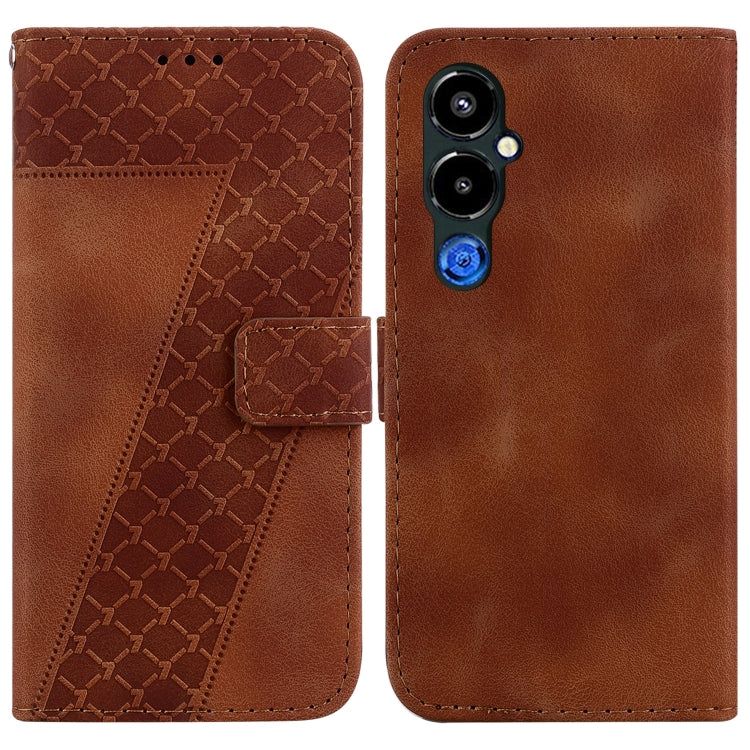 Seven-shaped Embossed Leather Phone Case, For Tecno Pova 5 Pro, For Tecno Pova Neo 3, For Tecno Pova 5, For Tecno Camon 20 Premier 5G, For Tecno Camon 20 Pro 5G, For Tecno Camon 20 Pro 4G/Camon 20, For Tecno Spark 10 5G, For Tecno Spark 10 4G/Spark 10C...