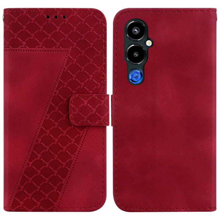 Seven-shaped Embossed Leather Phone Case, For Tecno Pova 5 Pro, For Tecno Pova Neo 3, For Tecno Pova 5, For Tecno Camon 20 Premier 5G, For Tecno Camon 20 Pro 5G, For Tecno Camon 20 Pro 4G/Camon 20, For Tecno Spark 10 5G, For Tecno Spark 10 4G/Spark 10C...