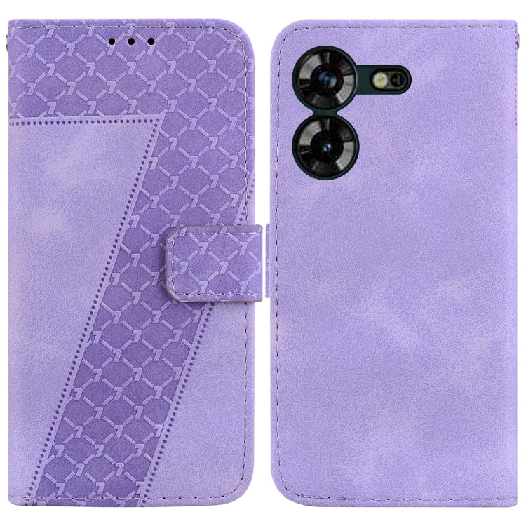 Seven-shaped Embossed Leather Phone Case, For Tecno Pova 5 Pro, For Tecno Pova Neo 3, For Tecno Pova 5, For Tecno Camon 20 Premier 5G, For Tecno Camon 20 Pro 5G, For Tecno Camon 20 Pro 4G/Camon 20, For Tecno Spark 10 5G, For Tecno Spark 10 4G/Spark 10C...