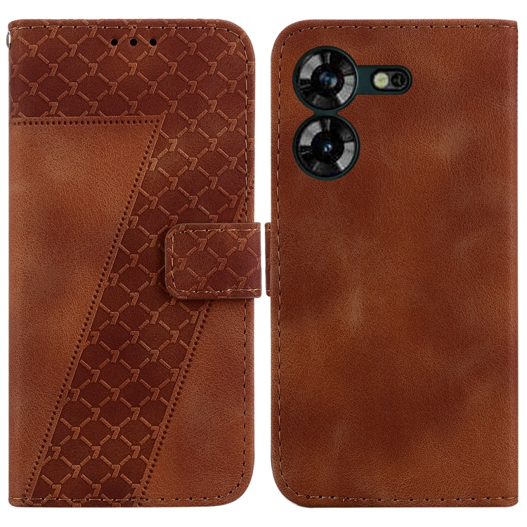 Seven-shaped Embossed Leather Phone Case, For Tecno Pova 5 Pro, For Tecno Pova Neo 3, For Tecno Pova 5, For Tecno Camon 20 Premier 5G, For Tecno Camon 20 Pro 5G, For Tecno Camon 20 Pro 4G/Camon 20, For Tecno Spark 10 5G, For Tecno Spark 10 4G/Spark 10C...