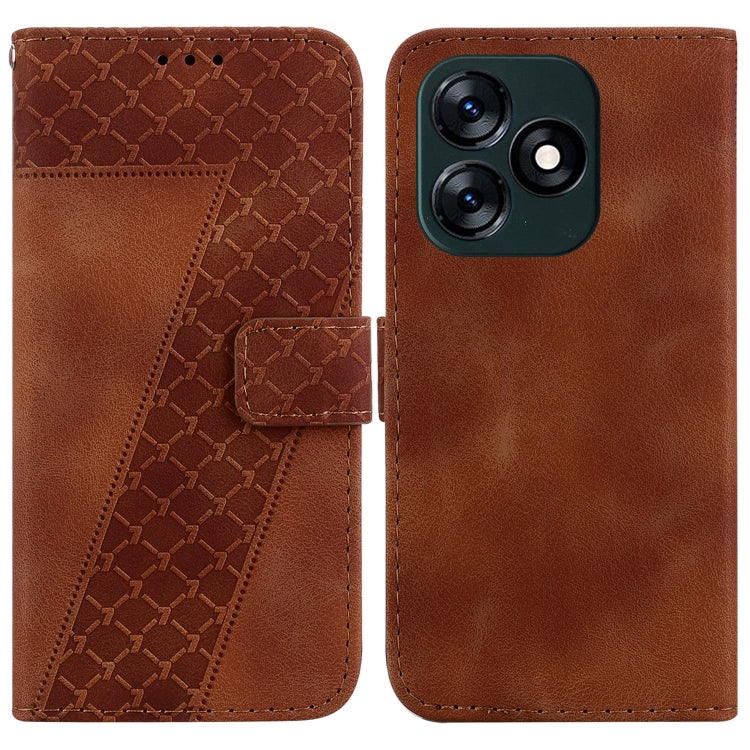 Seven-shaped Embossed Leather Phone Case, For Tecno Pova 5 Pro, For Tecno Pova Neo 3, For Tecno Pova 5, For Tecno Camon 20 Premier 5G, For Tecno Camon 20 Pro 5G, For Tecno Camon 20 Pro 4G/Camon 20, For Tecno Spark 10 5G, For Tecno Spark 10 4G/Spark 10C...