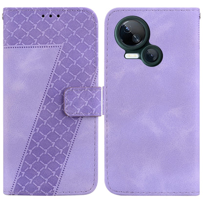 Seven-shaped Embossed Leather Phone Case, For Tecno Pova 5 Pro, For Tecno Pova Neo 3, For Tecno Pova 5, For Tecno Camon 20 Premier 5G, For Tecno Camon 20 Pro 5G, For Tecno Camon 20 Pro 4G/Camon 20, For Tecno Spark 10 5G, For Tecno Spark 10 4G/Spark 10C...