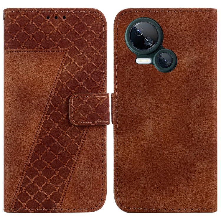 Seven-shaped Embossed Leather Phone Case, For Tecno Pova 5 Pro, For Tecno Pova Neo 3, For Tecno Pova 5, For Tecno Camon 20 Premier 5G, For Tecno Camon 20 Pro 5G, For Tecno Camon 20 Pro 4G/Camon 20, For Tecno Spark 10 5G, For Tecno Spark 10 4G/Spark 10C...